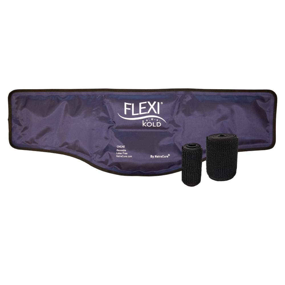 NatraCure FlexiKold cuello frío envuelto para enfriamiento cómodo.