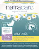 Natracare, almohadillas ultra largas con alas para ajuste seguro en día y noche.