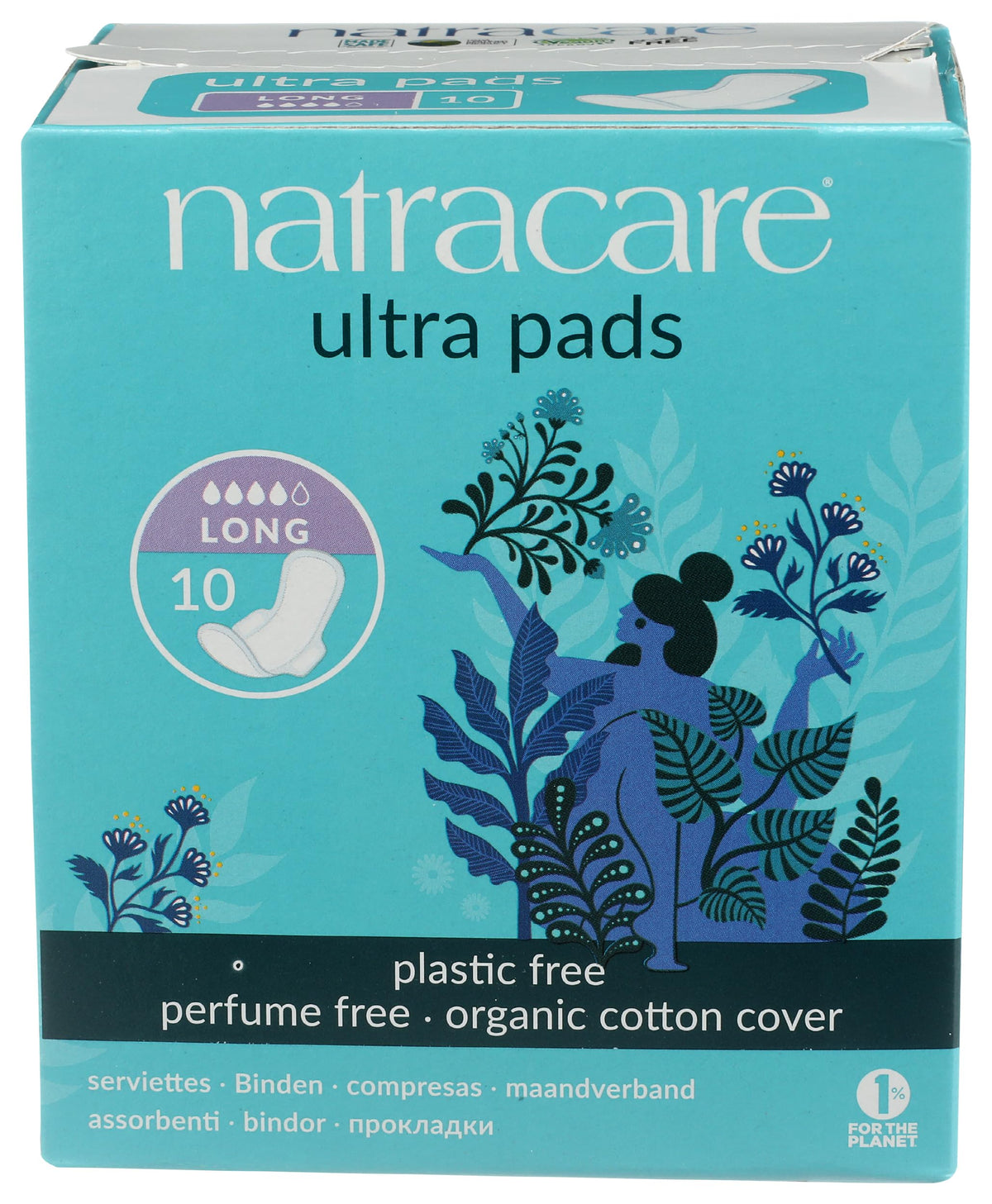 Natracare almohadilla ultra larga con alas para mayor cobertura