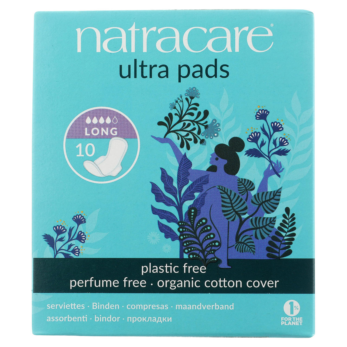 Natracare almohadillas slim ultra con alas de algodón orgánico, higiene cómoda y respetuosa.