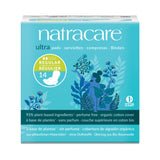 Natracare almohadillas Ultra Regular con alas en empaque; protección diaria sostenible.