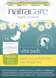 Natracare Regular Ultra Pads, caja de 3, protección diaria suave y ecológica.