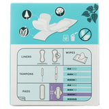 Natracare envase sin plástico para absorbentes, opción ecológica para cuidado diario.