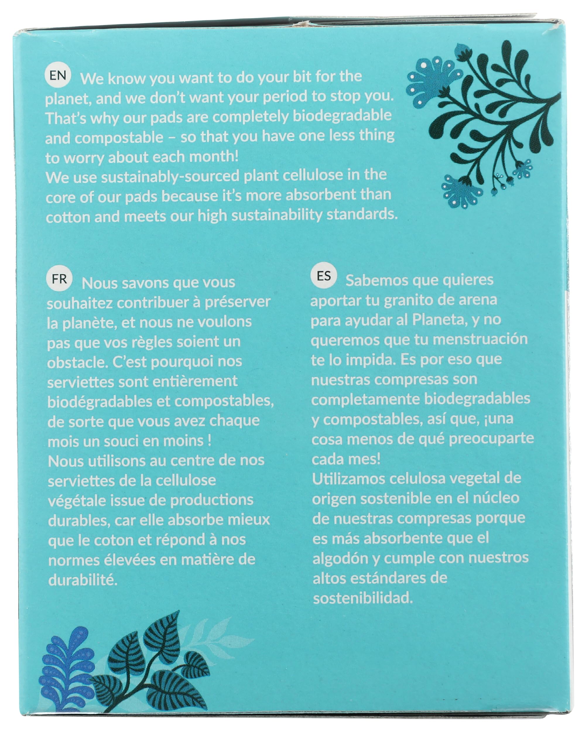 Natracare Pads Ultra Super, estructura absorbente que acompaña el flujo.