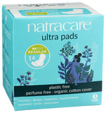 Natracare, paquete de 12 unidades, empaque sostenible para uso continuo.