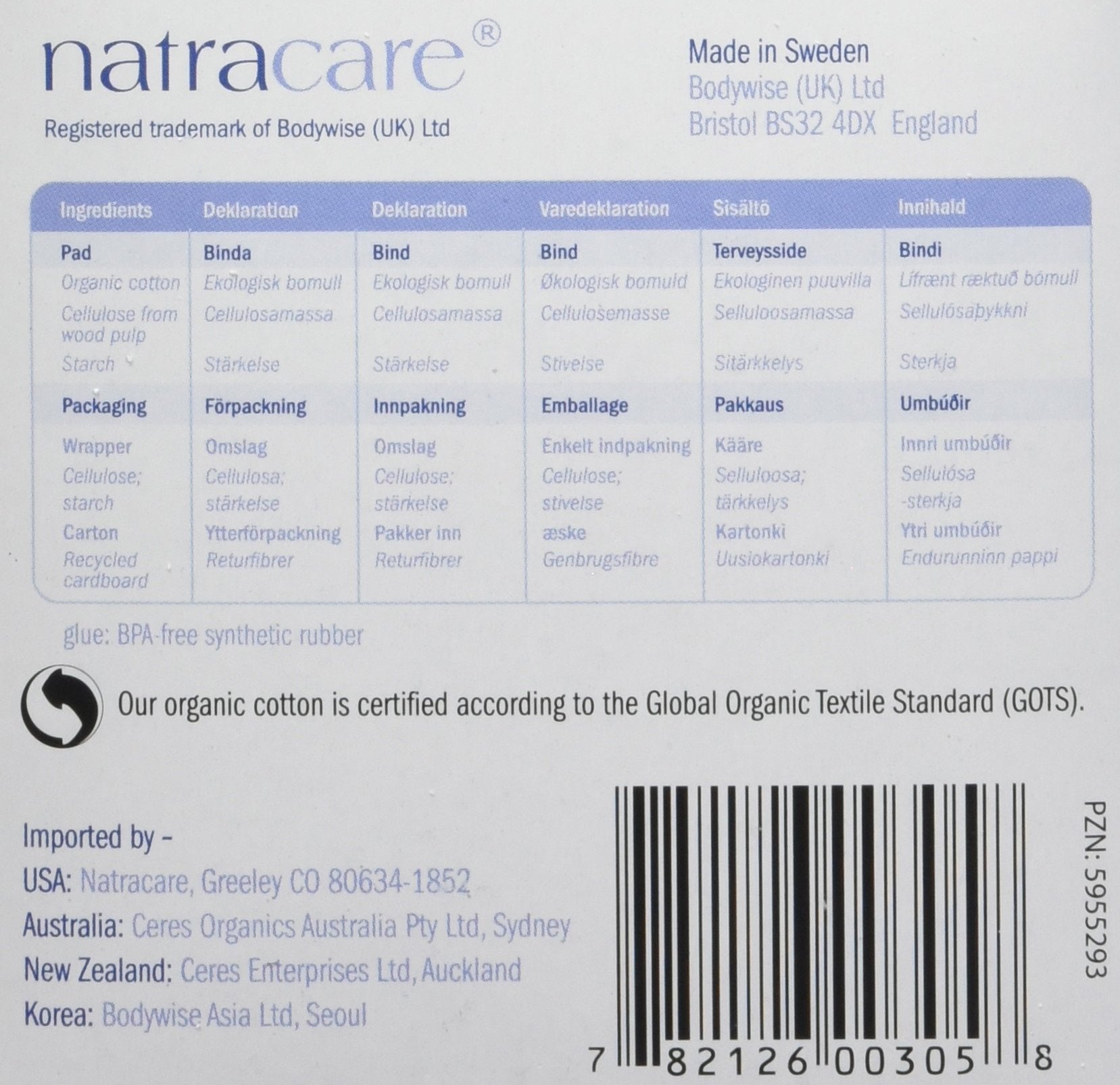 Natracare producción ética y materiales naturales certificados