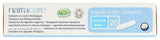 Detalle de empaque biodegradable, Natracare cuida el medio ambiente.