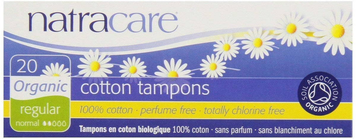 Tampones Natracare en caja, protección suave para uso diario