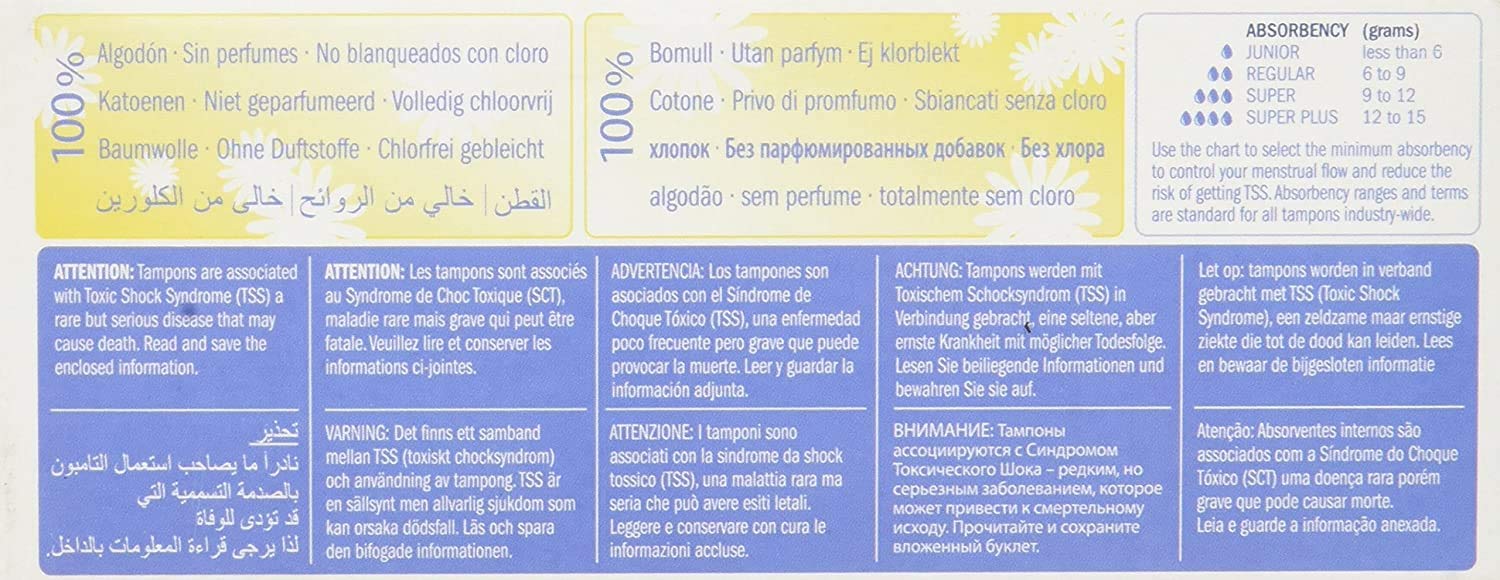 Tampones natracare sin aplicador, uso diario cómodo y seguro.