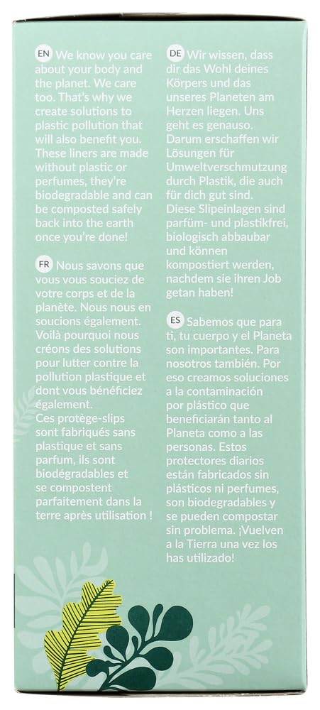Liner sostenible biodegradable sin plástico para uso diario responsable.