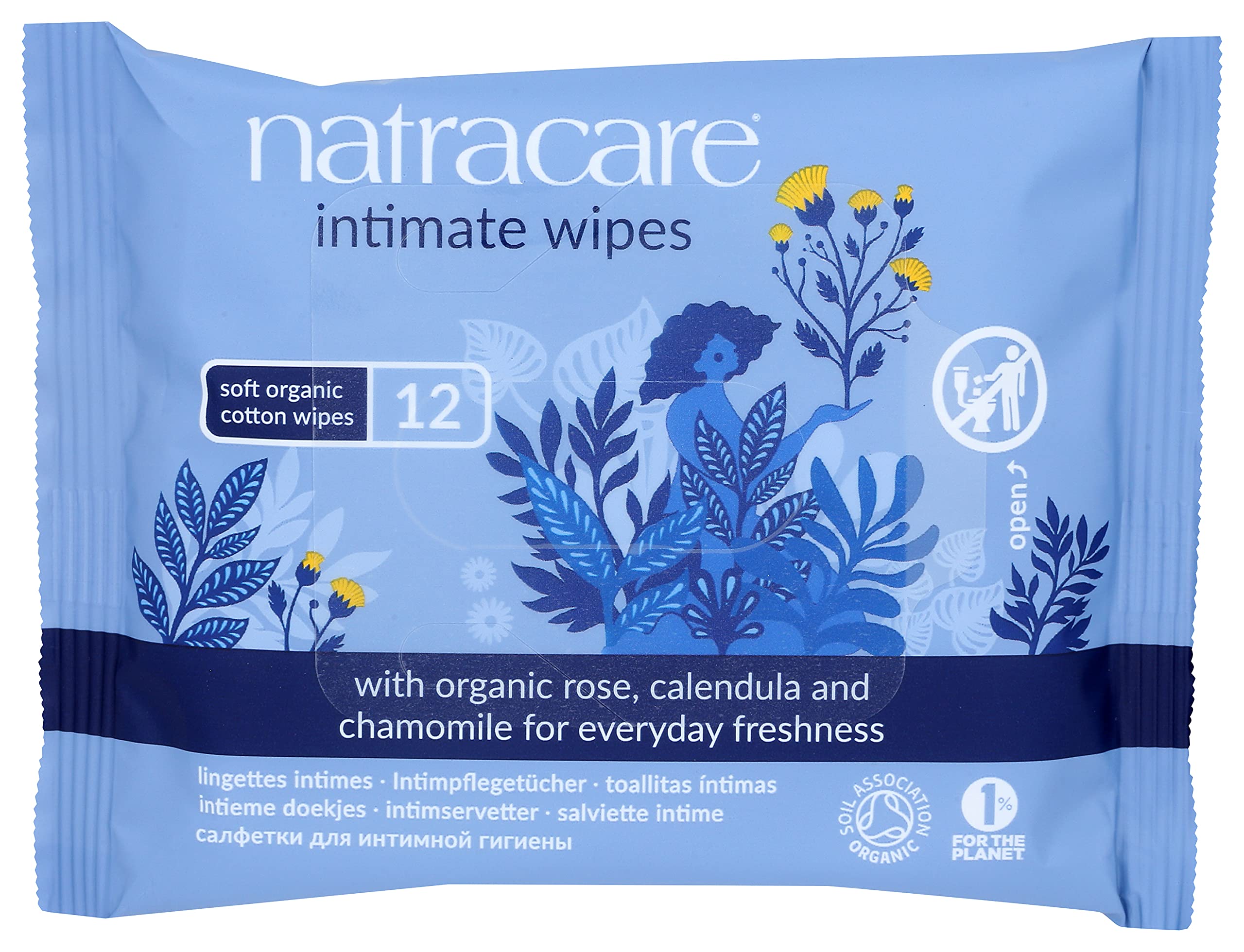 Natracare Toallitas Íntimas con aceites de caléndula, experiencia delicada y agradable.