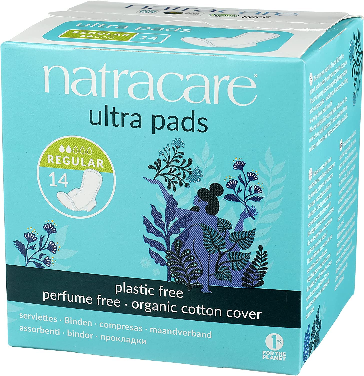Natracare Ultra, diseño delgado para comodidad discreta.