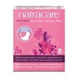 Natracare Ultra Extra con alas y envoltorio individual para uso práctico.