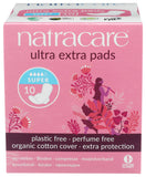 Natracare Ultra Extra con alas, envueltas individualmente para higiene diaria