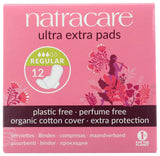 Natracare Ultra Extra pads con alas, algodón orgánico para mayor comodidad diaria.