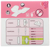 Natracare pads con alas, empaque individual, conveniente para viajar.