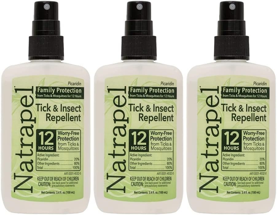 Natrapel repelente mosquitos y garrapatas, botella 3pack para uso al aire libre.