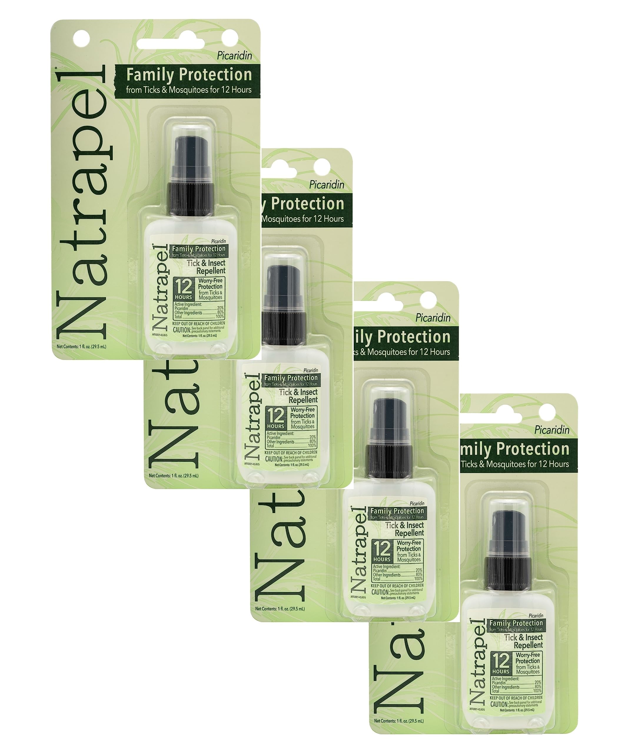 Natrapel repelente garrapatas e insectos 20% picaridina, protección de 12 horas para actividades al aire libre.