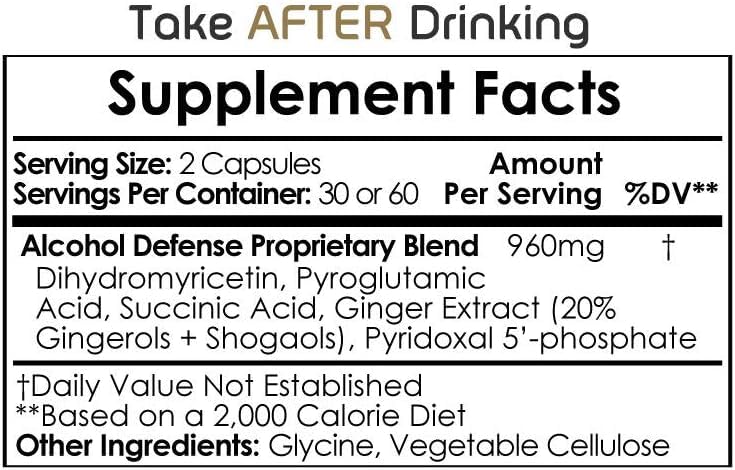 Natrium Health Alcohol Defense: dihidromiricetina, ingrediente clave.