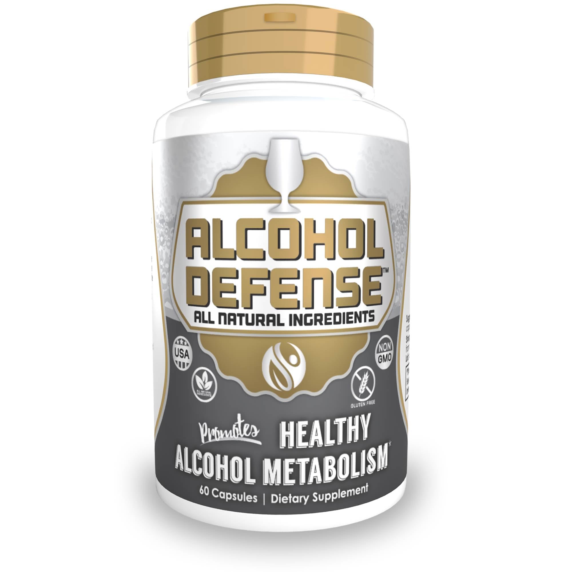 Natrium Health Alcohol Defense: frasco de cápsulas para consumo tras beber.