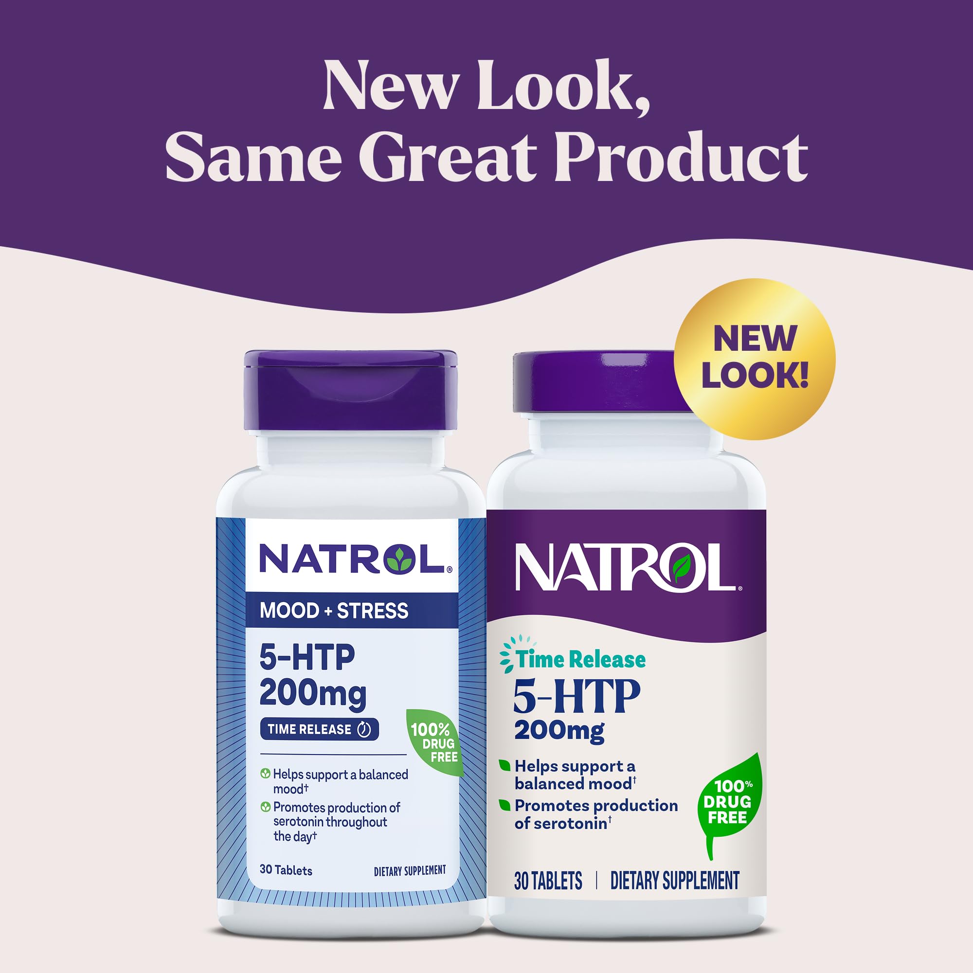 Natrol 5-HTP: tableta de liberación lenta para uso diario.