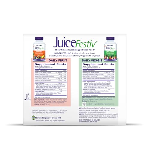 Natrol JuiceFestiv mezcla de espirulina pasto de trigo y goji
