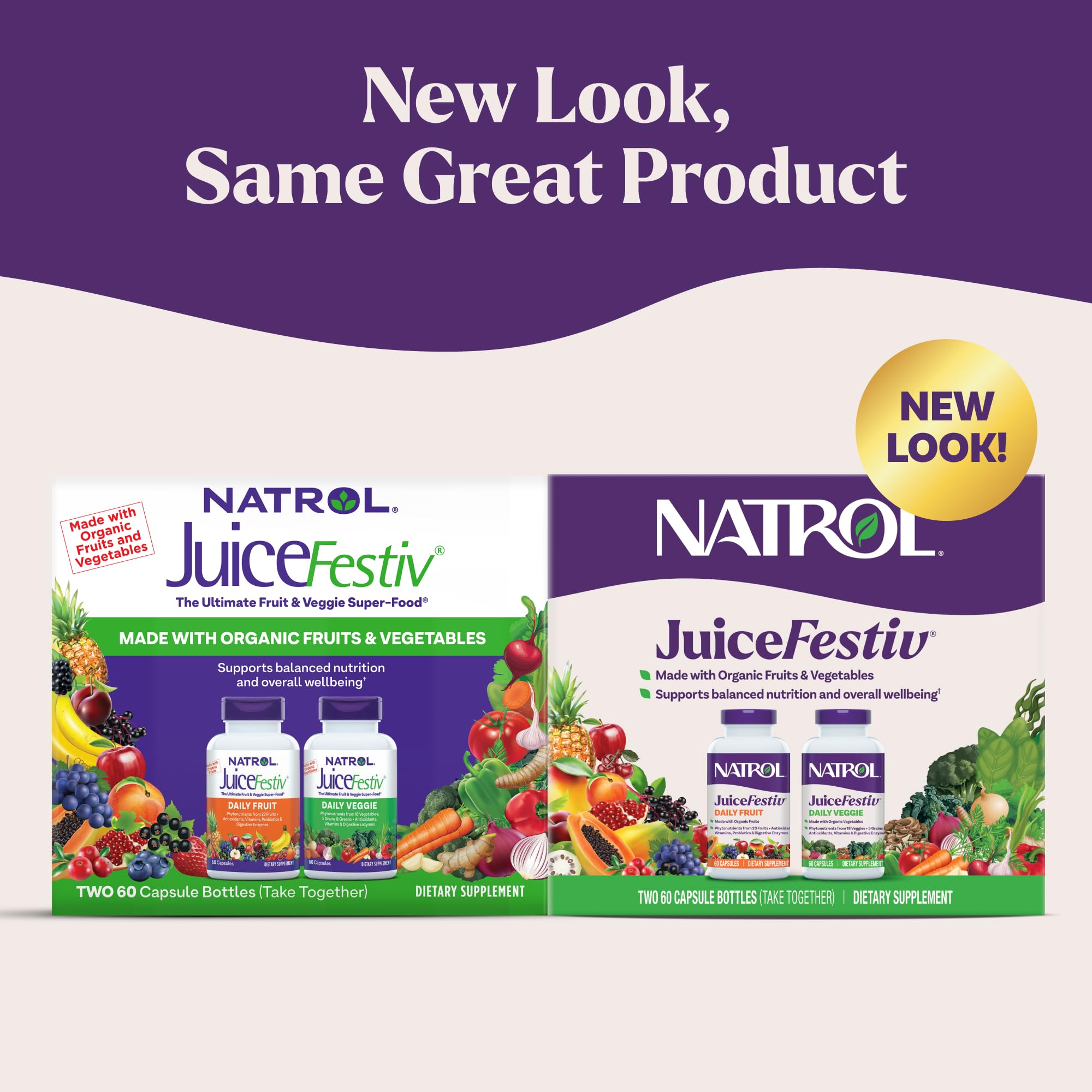 Natrol JuiceFestiv probióticos y enzimas para apoyo digestivo