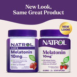 Gomitas Natrol Melatonina 10 mg de fresa, sabor agradable para rutina nocturna.