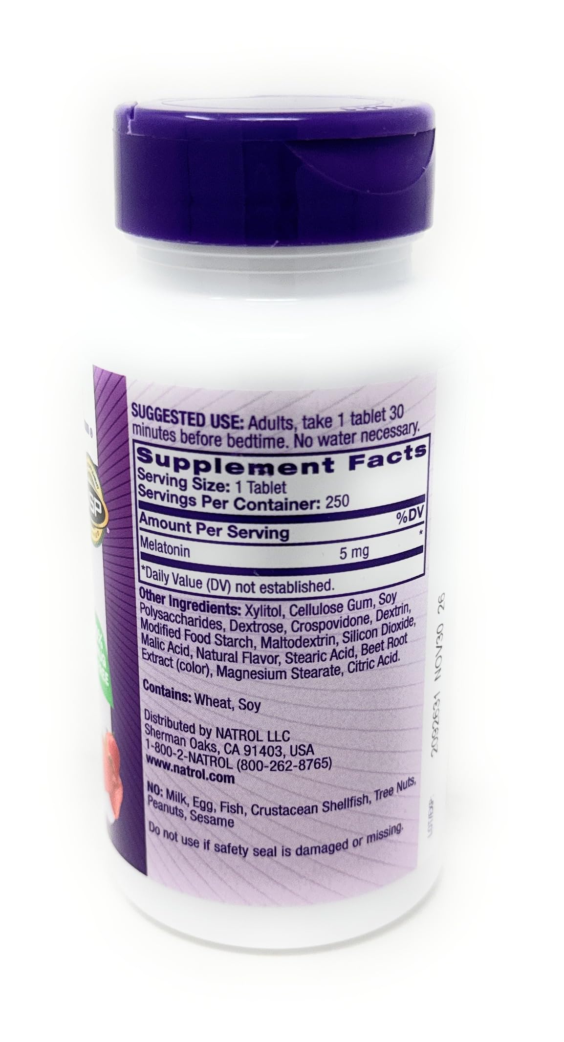 Disolución rápida de Natrol para inicio de sueño sin esfuerzo.