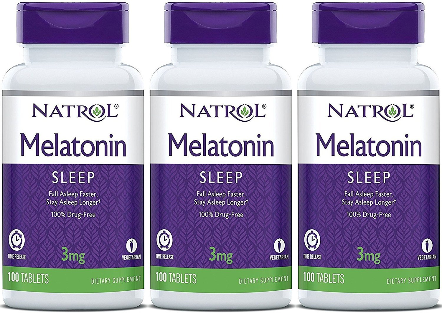 Natrol Melatonina de liberación progresiva en botella para un sueño más estable.