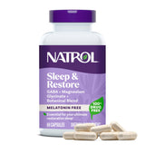 Natrol Sleep & Restore: botella de cápsulas para descansar mejor