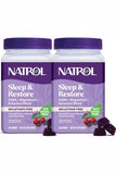 Natrol Sueño y Restaurar: botella de gomitas para rutina nocturna relajante.