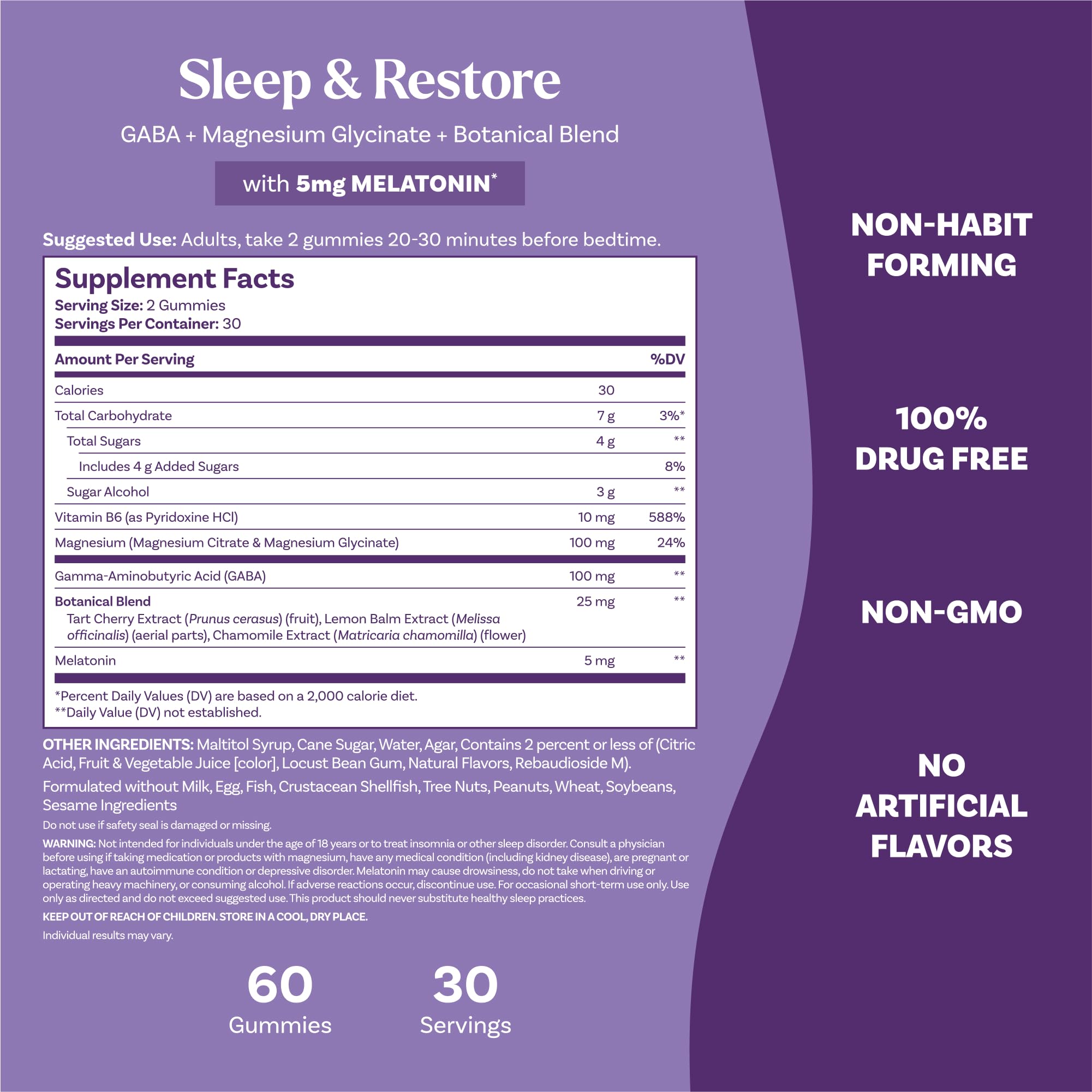 Natrol Sueño y Restaurar, manos sosteniendo gomitas color cereza para descanso.