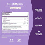 Natrol Sueño y Restaurar: ingredientes clave para una rutina de sueño saludable.
