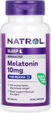 Tabletas Natrol Melatonina 10 mg, descanso nocturno estable