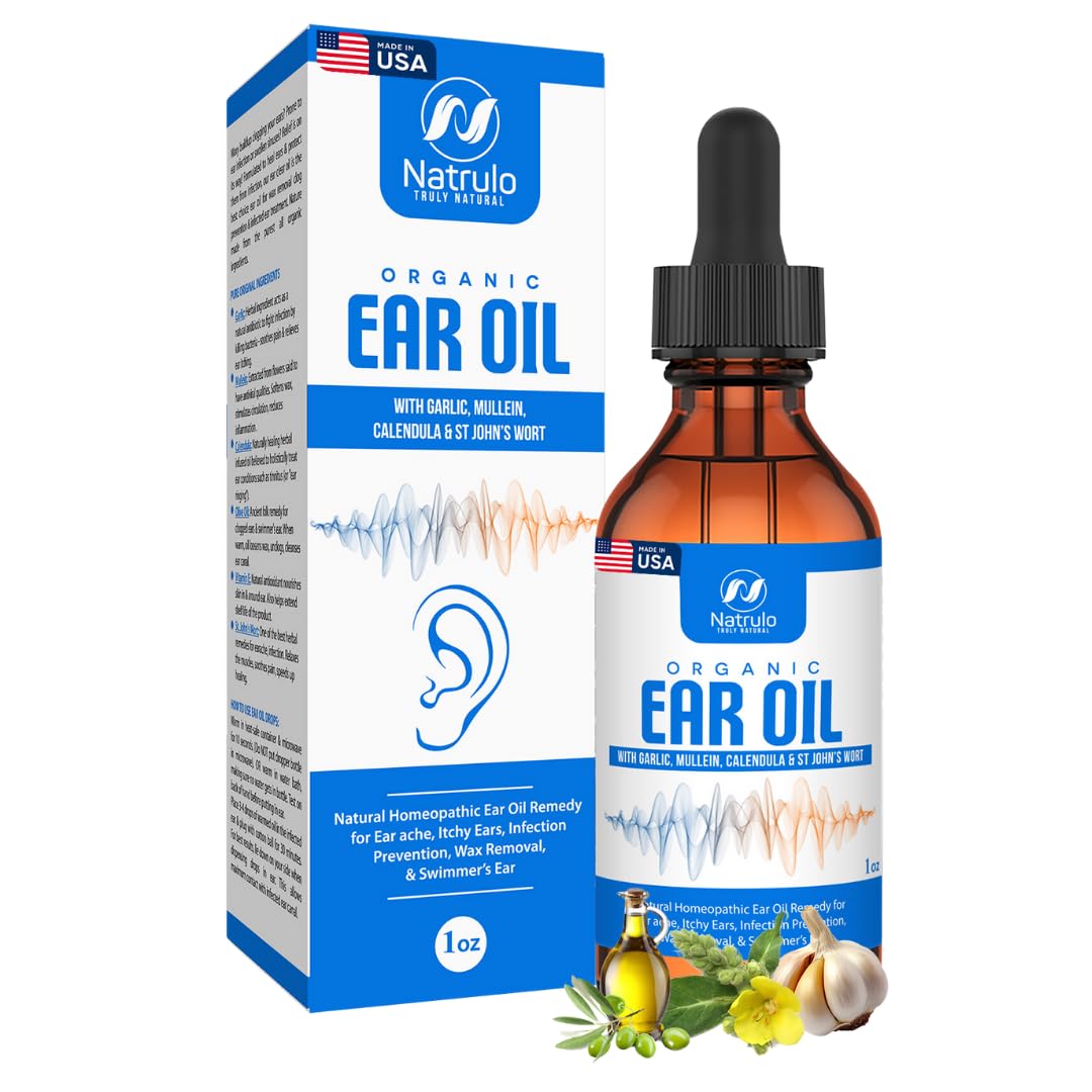 Natrulo Aceite para Oídos con gotero, uso suave para toda la familia.
