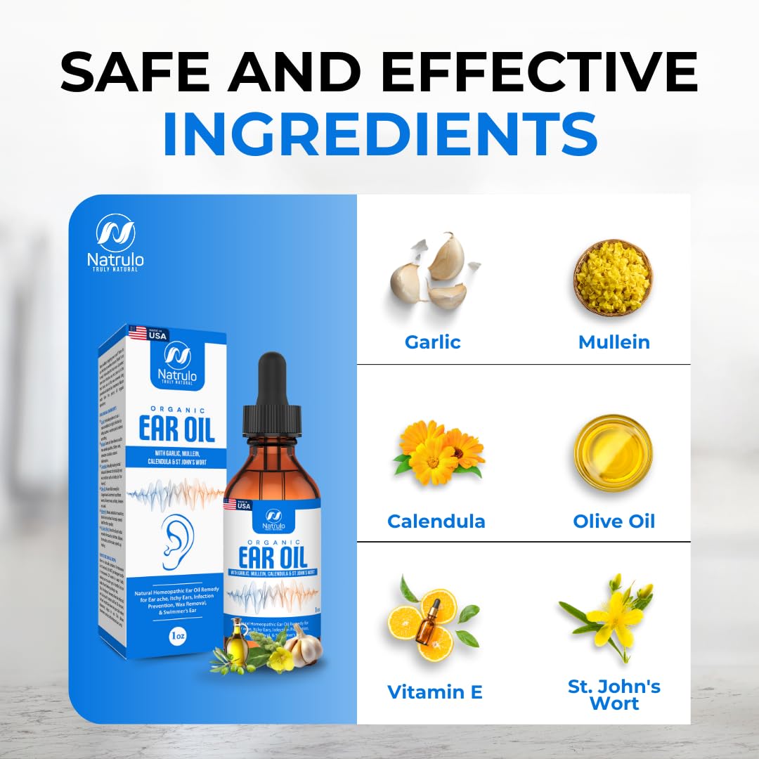 Natrulo Aceite para Oídos, cuidado suave para adultos y mascotas.
