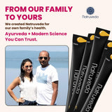 Natruveda Shilajit, varitas de miel con Cissus para mezcla herbácea