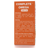 Nattura etiqueta de botella Omega, garantía de calidad europea.