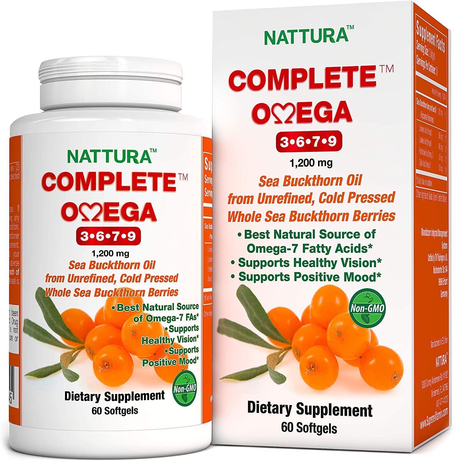 Nattura Omega Completo en botella, apoyo diario para piel y bienestar.