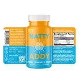 Natty Addy envase cápsulas 60 frente para acceso rápido.