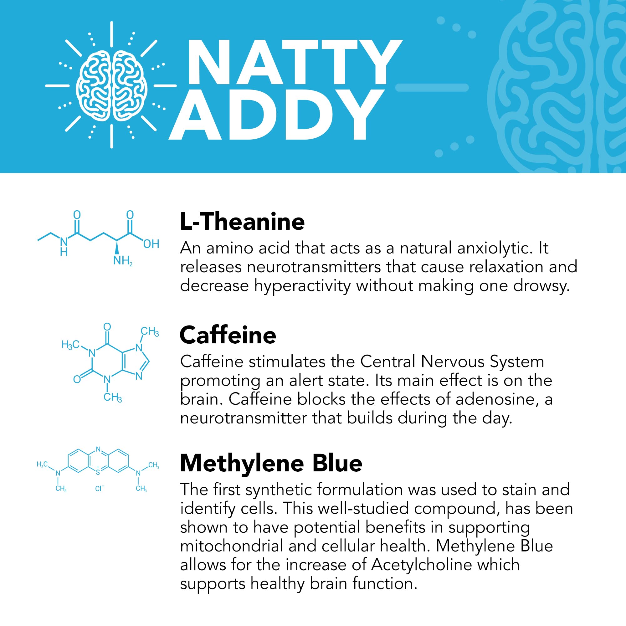 Natty Addy uso diario en casa y oficina para enfoque.