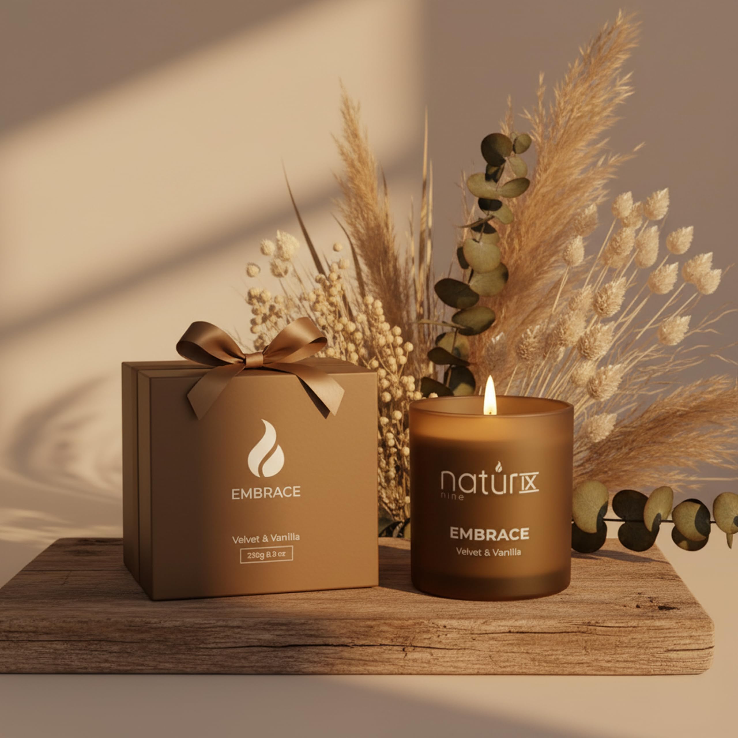 Natur IX Embrace Terciopelo Vainilla aroma ideal para momentos relajantes nocturnos.