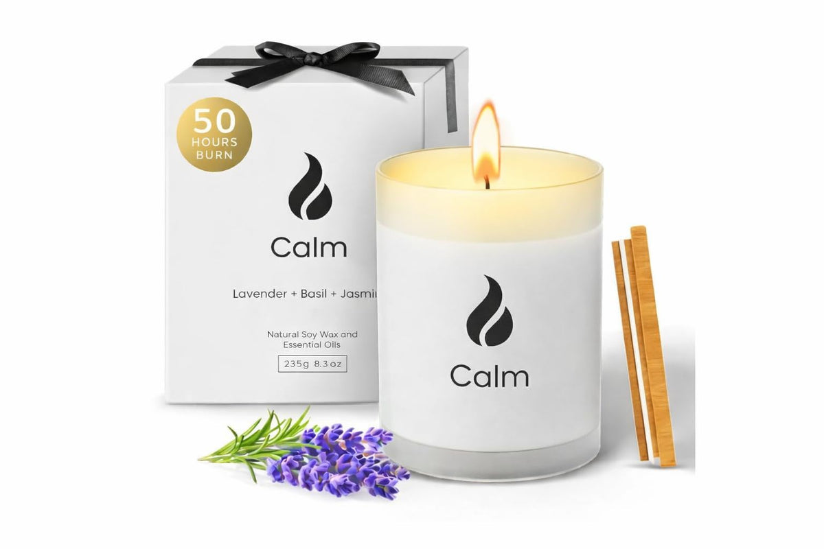 Vela Natur IX de soja con lavanda para relajación nocturna