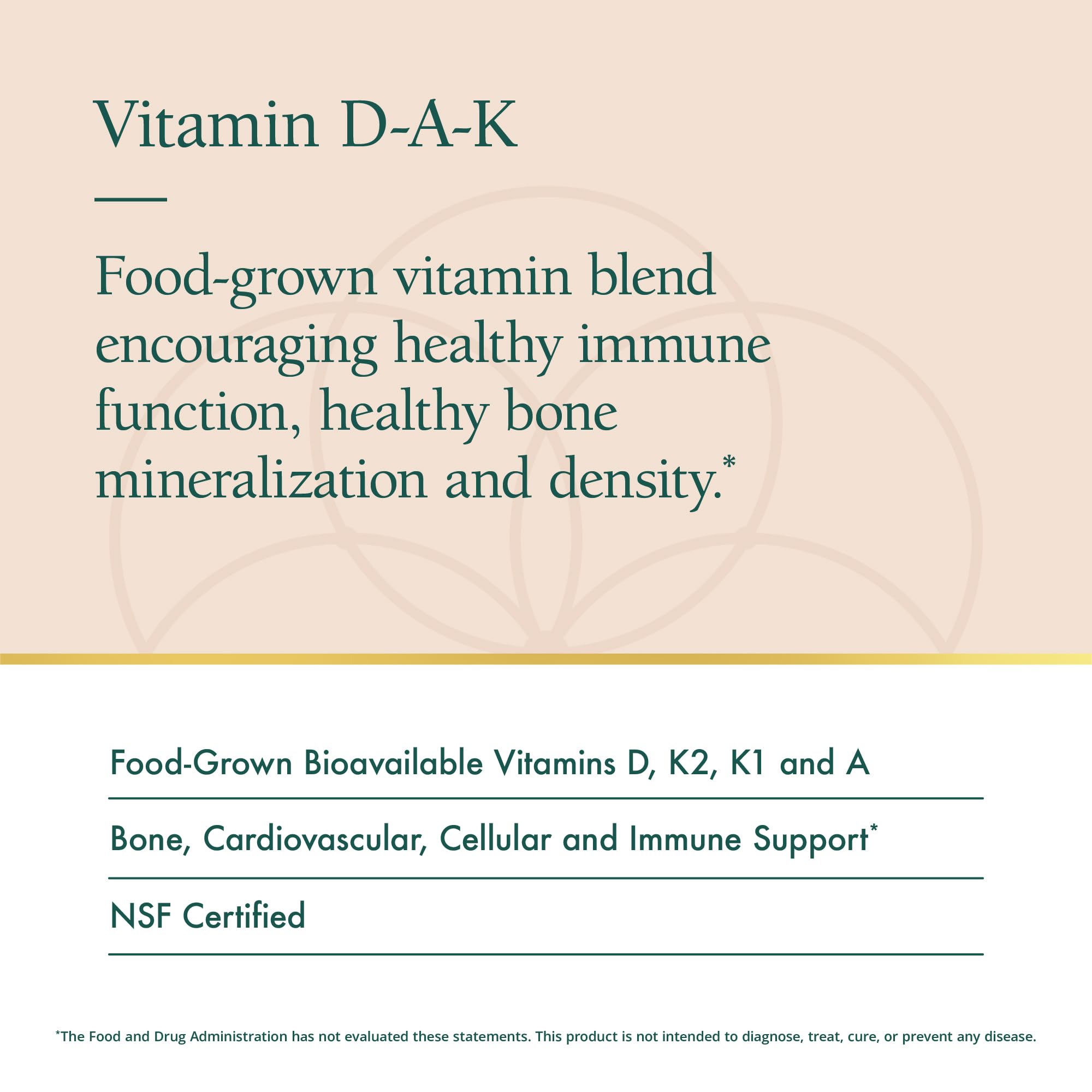 Natura Health Products Vitamin D-A-K: etiqueta clara facilita la selección y trazabilidad de la dosis