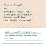 Natura Health Products Vitamin D-A-K: etiqueta clara facilita la selección y trazabilidad de la dosis