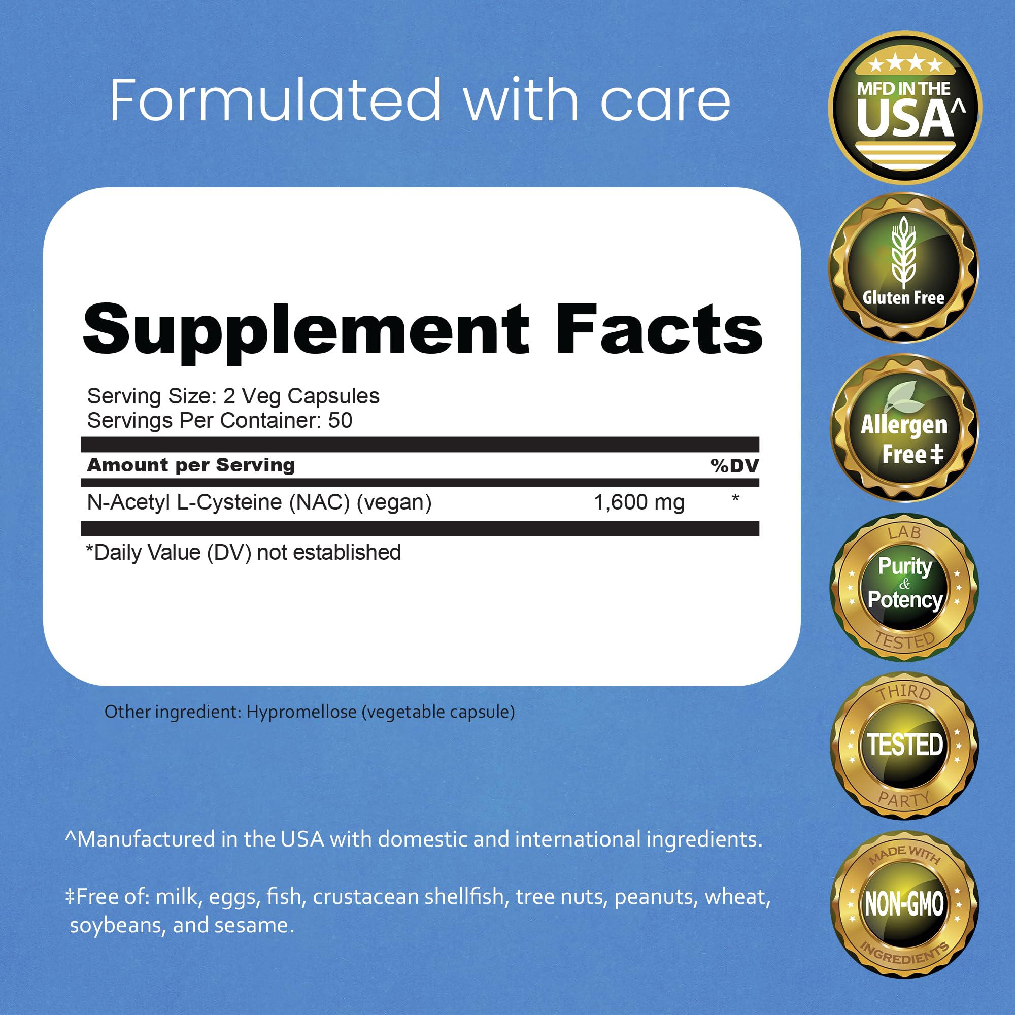 NaturaLife Labs NAC cápsulas formato práctico para rutina diaria