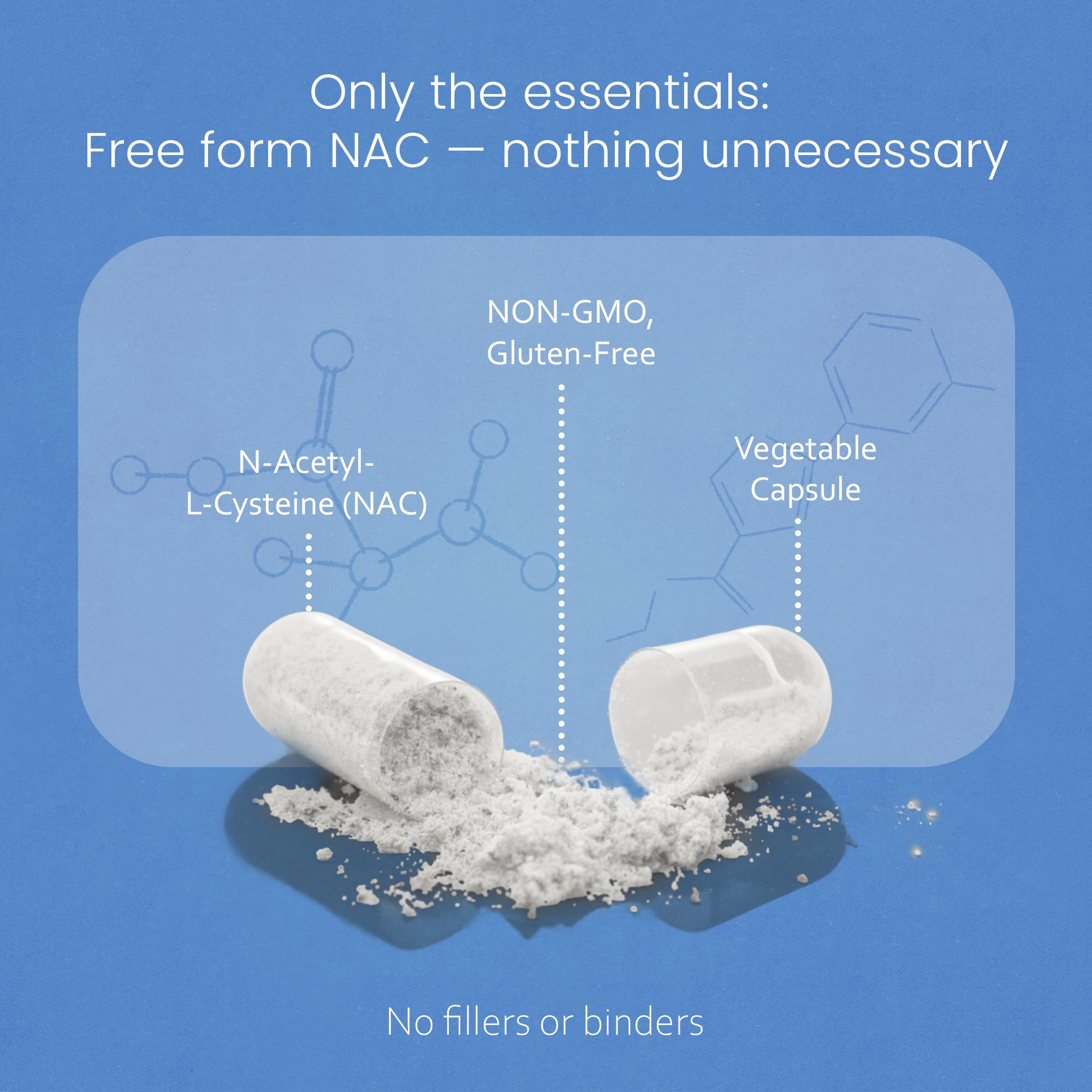 NaturaLife Labs NAC etiqueta legible con dosis clara