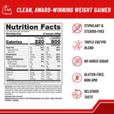 Naturade Weight Gain, mezcla nutritiva para energía estable durante entrenamientos.