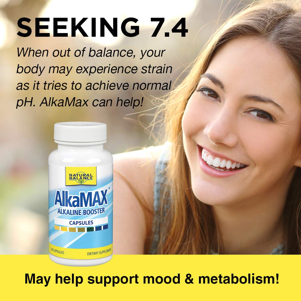 Natural Balance Alkamax: cápsulas visibles, conveniente para un consumo rápido.